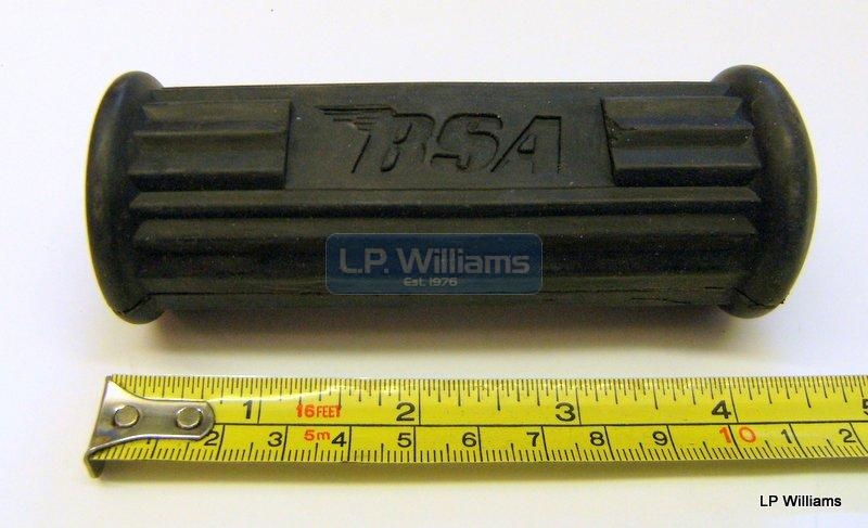 2 new long BSA PILLION FOOTREST RUBBERS-SQUARE HOLE-with logo both sides 82-9603 