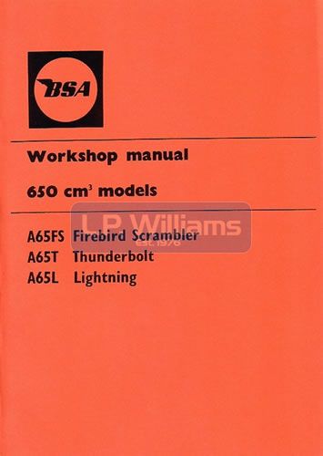 BSA Workshop manual A65 1971 on