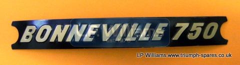 Bonneville 750 decal gold/black