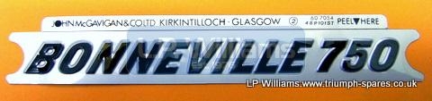 Bonneville badge black/silver
