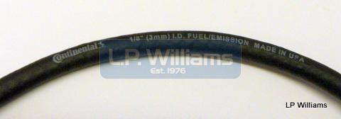 1/8 Rubber fuel and oil hose (Priced per ft)