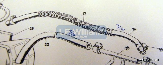 T150 T160 A75 Oil pipe protection spring 7/16