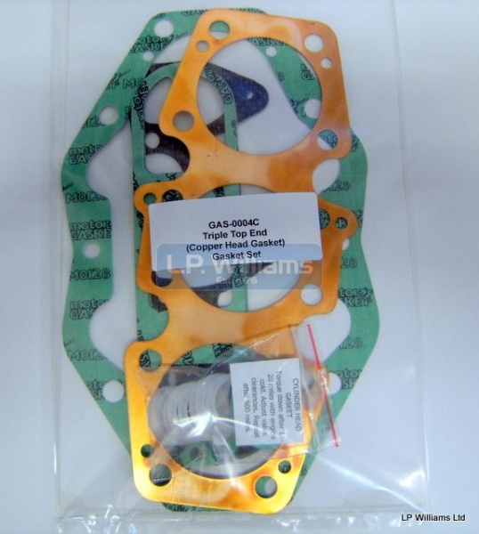 Triple top end gasket set  (Copper Head gasket) T150 T160 A75 X75