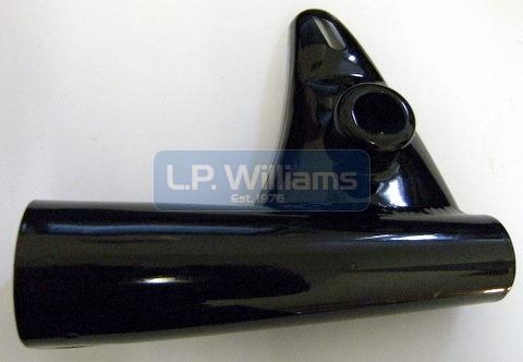 L/h fork cover T100 and T120 with ign sw mounting 1968/70