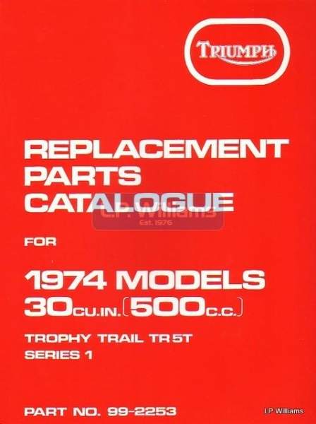 Parts Catalogue TR5T 1974