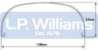 Rear mudguard stainless 18-19inch D section