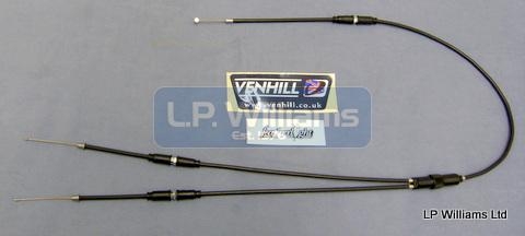 T120/T140V Throttle/choke cable assembly UK bar(cable adjus)
