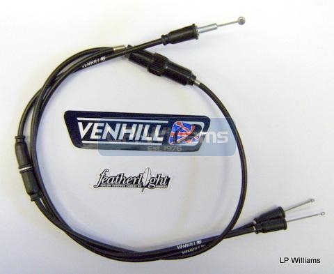 T140E UK Throttle cable complete (adjusters in carb tops)