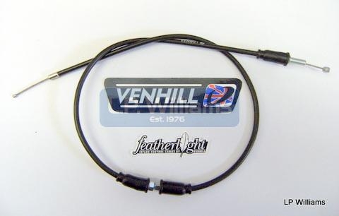 T140E throttle cable twistgrip to junction UK bar with mid cable adjuster 23.5ins outer (not incl throttle end adjuster)