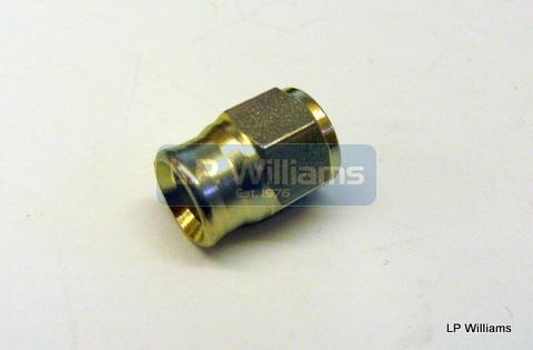 Socket nut for braided hose 