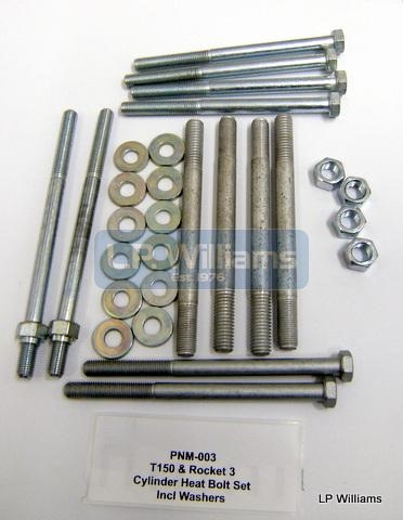 T150 A75 X75  Cylinder Head bolt set incl washers