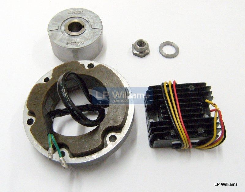 High output alternator kit. single  phase Pos or Neg earth