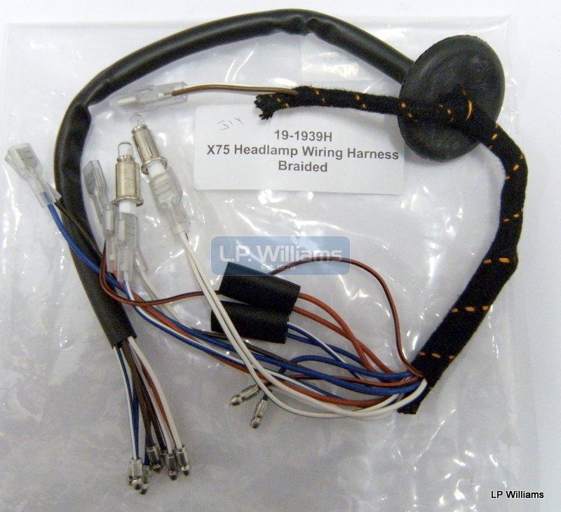 X75 Headlamp wiring harness braided