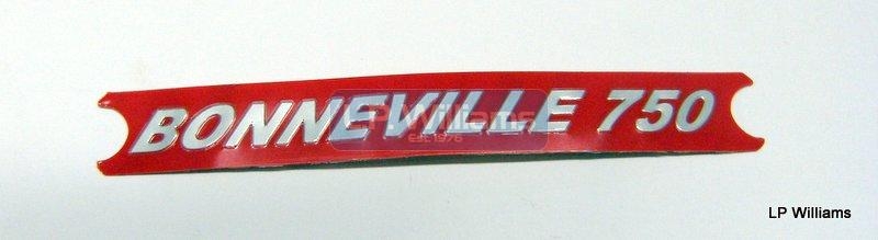 Bonneville 750 decal Red with silver lettering 6.7/8" ins long (75mm)