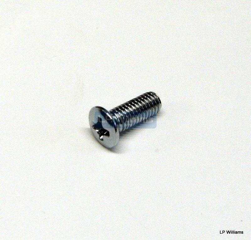 Chrome Badge screw 2BA x ½ in UH