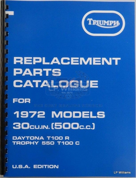 T100 US 1972 Parts catalogue