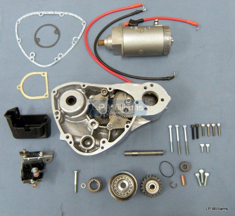 Electric Start conversion kit (  Less timing cover. Timing cover is for illustration only)T120 TR6 T140 TR7. To convert a non electric start machine to electric start right hand gear change only