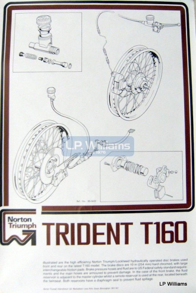 Wall chart T160 Brakes  29Ins x 19.5ins