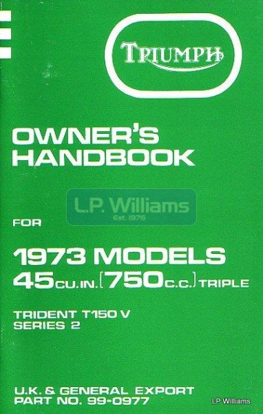 T150V owners handbook 73 UK