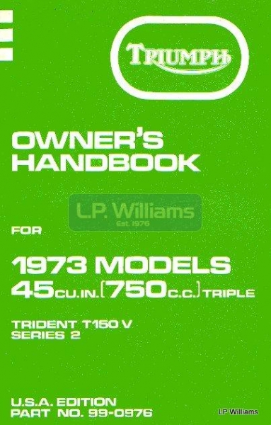 T150V owners handbook 73 US