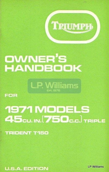 T150 owners handbook 71 US edition