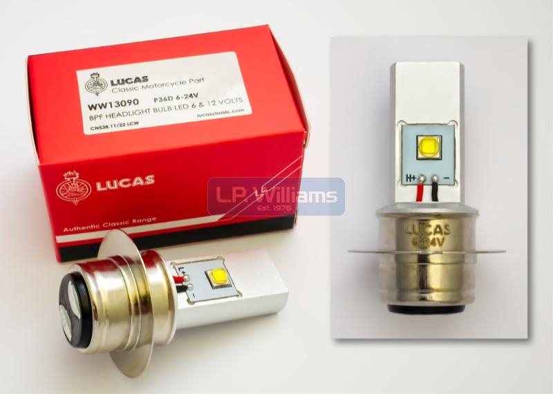 LED Pre focus bulb 6v & 12v systems both Pos and Neg earth
