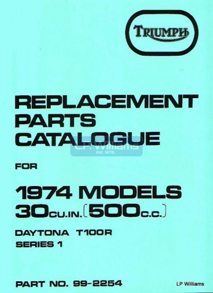 T100R Daytona 1974 parts manual