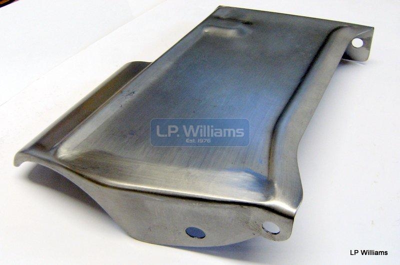 T160 Starter motor cover. Stainless steel (un polished) fits only the standard Lucas starter