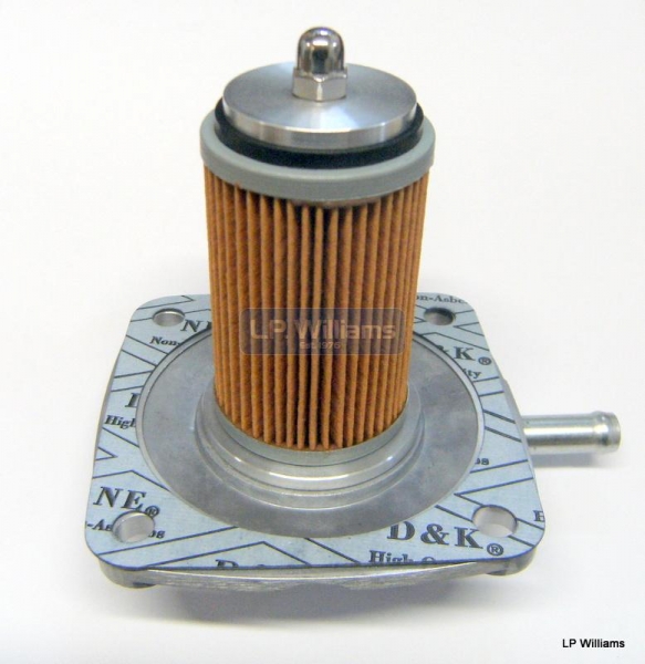 Oil filter conversion for OIF incl filter Fits some laterT120 and all T140. Includes gasket