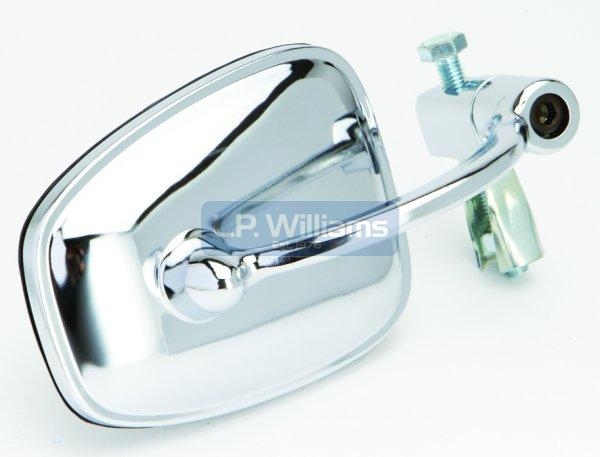 Bar end mirror stainless continental head