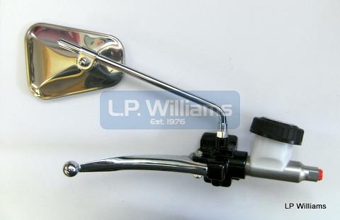 Chrome mirror 8mm  Continental head Fits both Left and Right hand and T140V T150 T160 Master cylinder  10" stem