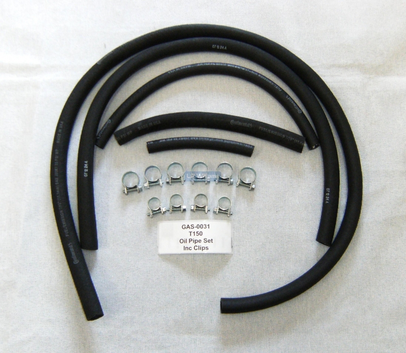 T150 oil pipe set c/w  clips