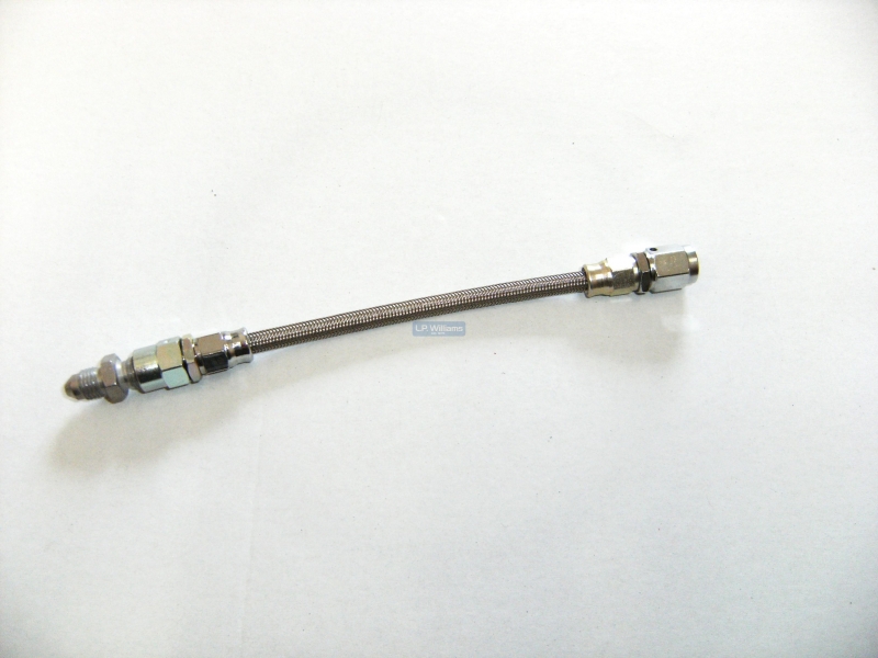 Short Brake hose stainless. Alt to steel pipe 120mm