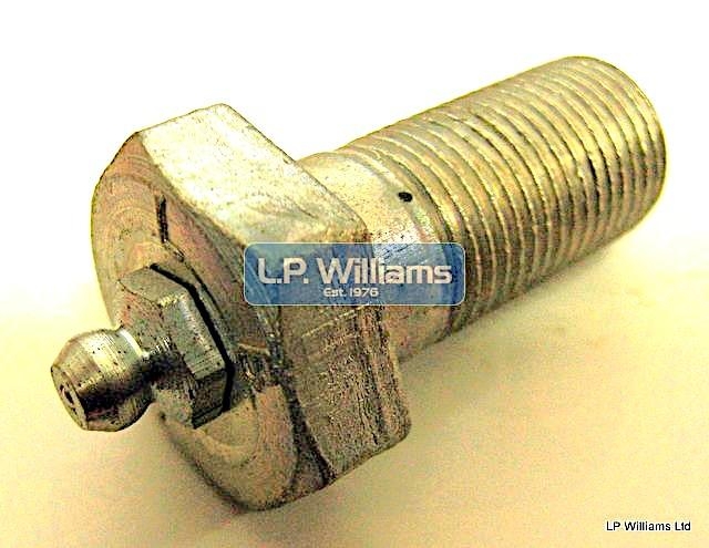 Swinging arm locking bolt