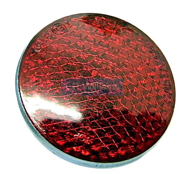 Round reflector  red  RER14 use 21-7009 nut if req