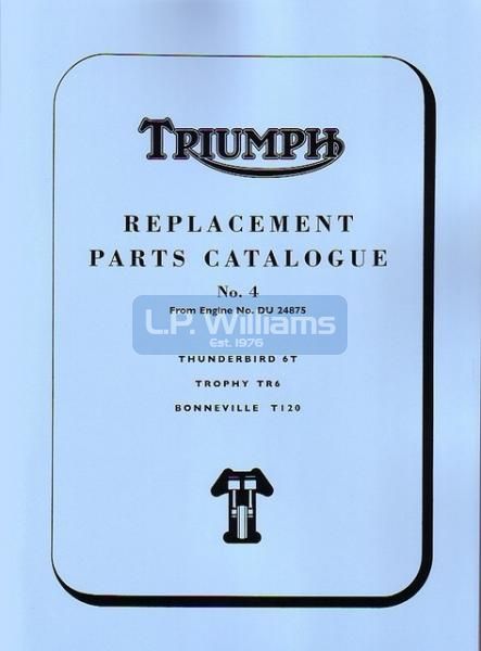 T120 T120TT TR6  Parts catalogue No 4 1966