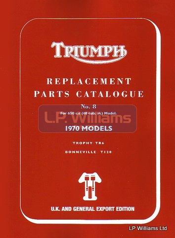 T120 TR6 Parts catalogue No 8 1970
