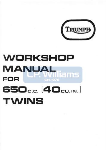 Workshop manual Unit 650 1971-74 OIF 4 & 5 speed