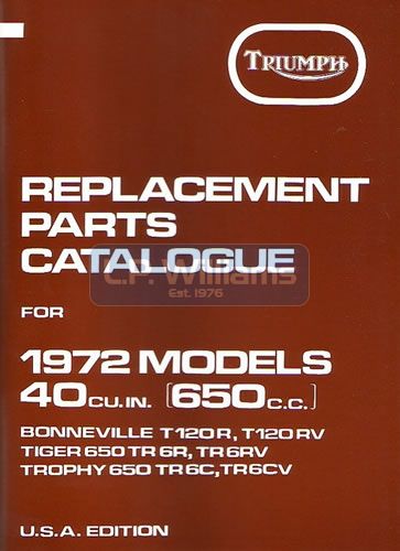 Parts manual T120R TR6R-V 1972