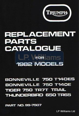 Parts book T140E/ES & TR7V/VS 1981 All markets