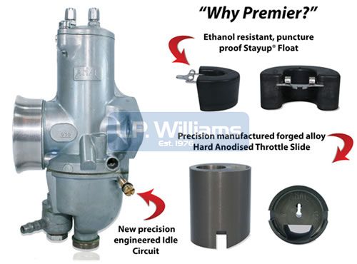 Amal Mk1 Carburettor 30mm R/H Premier in Aluminium No3 slide 190 Main Jet 106 needle jet