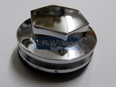 T100 T120 TR6 Chrome finned rocker cap (Inc Washer)