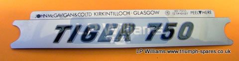 Tiger 750 badge