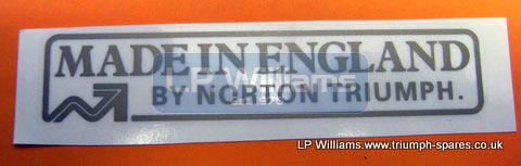 Decal NVT Made in England