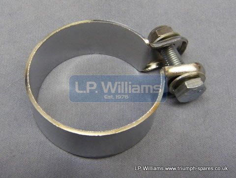 Exhaust clip Chrome 1-3/4