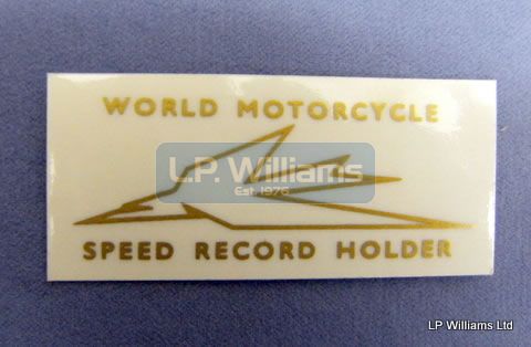 World Speed Record Decal (Water slide)