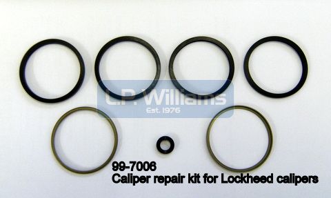 Caliper repair kit for standard Lockheed type caliper 41mm Fits all Triumph T140 T150 T160 disc brake models with standard Lockheed equipment front and rear where applicable
