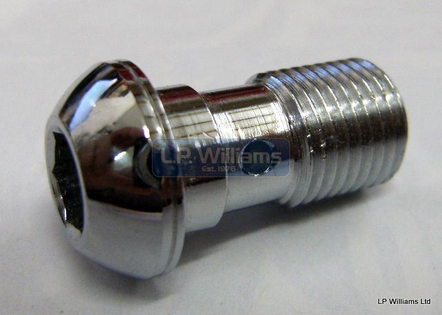 Single banjo bolt Metric chrome