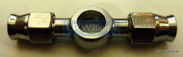 Double ended banjo in chrome to suit goodridge hose