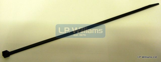 Black plastic cable tie